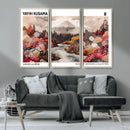 Modern Japanese Wall Art Canvas Print – Framed Abstract