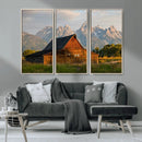Rustic Barn Wall Art Canvas Print – Framed Grand Teton Park