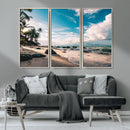 Tropical Beach Wall Art Canvas Print – Framed Ocean Waves