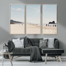 Minimalist Beach Wall Art Canvas Print – Framed Coastal