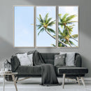 Palm Trees Wall Art Canvas Print – Framed Tropical Coastal