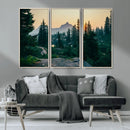 Mountain Wall Art Canvas Print – Framed Forest Serenity