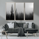 Misty Pines Wall Art Canvas Print – Framed Woodland