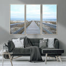 Beach Boardwalk Wall Art Canvas Print – Framed Coastal