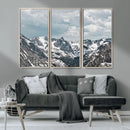 Snowy Peaks Wall Art Canvas Print – Alpine Wilderness