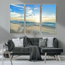 Minimalist Seaside Wall Art Canvas Print – Morning Glow