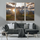 Snowy Peaks Wall Art Canvas Print – Rustic Mountain
