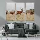Rustic Deer Wall Art Canvas Print – Autumn Forest Woodland