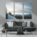 Snowy Mountains Wall Art Canvas Print – Framed Alpine by MyGreatCanvas | Canvas Wall Art Prints | Photo Prints & Wall Decor