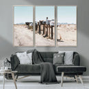 Desert Mailboxes Canvas Print – Framed Minimal Western