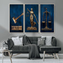 Lady Justice Wall Art Canvas Print – Elegant Gold Legal by MyGreatCanvas | Canvas Wall Art Prints | Photo Prints & Wall Decor