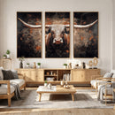 Abstract Longhorn Wall Art Canvas Print – Vintage Western by MyGreatCanvas | Canvas Wall Art Prints | Photo Prints & Wall Decor
