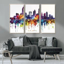 Atlanta Skyline Wall Art Canvas Print – Framed Colorful