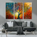 Yggdrasil Tree of Life Mosaic Stained Glass Wall Art, Tree