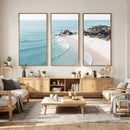 Aerial Beach Wall Art Canvas Print, Coastal Ocean Waves and by MyGreatCanvas | Canvas Wall Art Prints | Photo Prints & Wall Decor