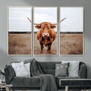 Longhorn Bull Wall Art Canvas Print – Framed Rustic by MyGreatCanvas | Canvas Wall Art Prints | Photo Prints & Wall Decor