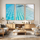 Crystal Clear Ocean Water Sunlit Reflections Palm Shadow Sandy Beach Tropical Wall Art for Home, Office Decor by MyGreatCanvas | Canvas Wall Art Prints | Photo Prints & Wall Decor