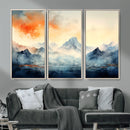 Warm Clouds Abstract Mountain Wall Art, Modern Landscape by MyGreatCanvas | Canvas Wall Art Prints | Photo Prints & Wall Decor