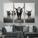 Texas Longhorn Wall Art Canvas Print, Framed Speckled Cow by MyGreatCanvas | Canvas Wall Art Prints | Photo Prints & Wall Decor