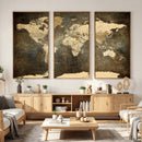 Large Framed Vintage World Map Wall Art Print for Home Wall by MyGreatCanvas | Canvas Wall Art Prints | Photo Prints & Wall Decor