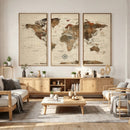 Vintage World Map Wall Art Canvas Print for Living Room, by MyGreatCanvas | Canvas Wall Art Prints | Photo Prints & Wall Decor