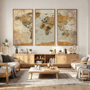 World Map Canvas Print – Detailed Map of the World Wall Art by MyGreatCanvas | Canvas Wall Art Prints | Photo Prints & Wall Decor