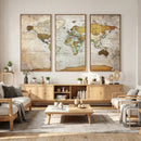Personalized World Map Canvas Print – Colorful Watercolor by MyGreatCanvas | Canvas Wall Art Prints | Photo Prints & Wall Decor