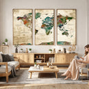 World Map Canvas Print – Framed Detailed Map of the World