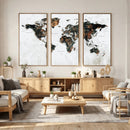 Large World Map Canvas Print – Framed Travel Map Wall Art