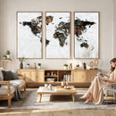 Large World Map Canvas Print – Framed Travel Map Wall Art