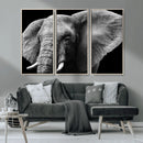 Big Elephant Close Up Wall Art Canvas Print