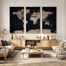 Grunge Wall Art World Map Canvas Print by MyGreatCanvas | Canvas Wall Art Prints | Photo Prints & Wall Decor
