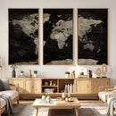 Detailed World Map Wall Art Print - Large Framed World Map