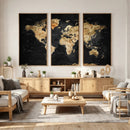 World Map Canvas Wall Art with Famous Landmarks – Framed by MyGreatCanvas | Canvas Wall Art Prints | Photo Prints & Wall Decor
