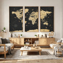 Vintage Blue and Brown World Map Canvas Wall Art – Framed by MyGreatCanvas | Canvas Wall Art Prints | Photo Prints & Wall Decor