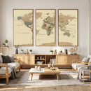 Extra Large World Map Canvas Print – Detailed Map of the by MyGreatCanvas | Canvas Wall Art Prints | Photo Prints & Wall Decor