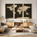 World Map Canvas Print – Framed World Map Wall Art for