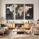 World Map Canvas Print – Detailed Map of the World Wall Art
