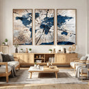 Rustic World Map Canvas Print – Framed Wall Art for Couples, by MyGreatCanvas | Canvas Wall Art Prints | Photo Prints & Wall Decor