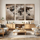 Black and White World Map Canvas Print – Framed Wall Art for by MyGreatCanvas | Canvas Wall Art Prints | Photo Prints & Wall Decor