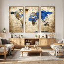 World Map Canvas Print – Colorful Abstract Travel Map, by MyGreatCanvas | Canvas Wall Art Prints | Photo Prints & Wall Decor