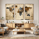World Map Wall Art Canvas Print, Modern Decorative Framed by MyGreatCanvas | Canvas Wall Art Prints | Photo Prints & Wall Decor