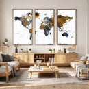 World Map Wall Art Canvas Print, Modern Decorative Framed by MyGreatCanvas | Canvas Wall Art Prints | Photo Prints & Wall Decor