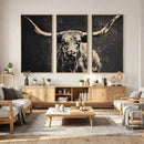 Vintage Texas Longhorn Bull Wall Art Canvas Print, Cow by MyGreatCanvas | Canvas Wall Art Prints | Photo Prints & Wall Decor