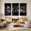 Boston Wall Art Canvas Print, Boston City Downtown Night by MyGreatCanvas | Canvas Wall Art Prints | Photo Prints & Wall Decor
