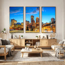 Boston Wall Art Canvas Print, Boston City Downtown Night by MyGreatCanvas | Canvas Wall Art Prints | Photo Prints & Wall Decor