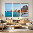 Chicago Wall Art Canvas Print, Chicago City Downtown Night by MyGreatCanvas | Canvas Wall Art Prints | Photo Prints & Wall Decor