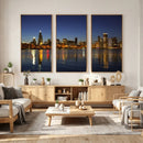 Chicago Wall Art Canvas Print - Chicago City Downtown Night by MyGreatCanvas | Canvas Wall Art Prints | Photo Prints & Wall Decor
