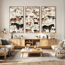 Wild Horses Wall Art Canvas Print - Abstract Farm Longhorn by MyGreatCanvas | Canvas Wall Art Prints | Photo Prints & Wall Decor