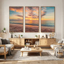Sunset Beach Wall Art Canvas Print – Soft Coastal by MyGreatCanvas | Canvas Wall Art Prints | Photo Prints & Wall Decor